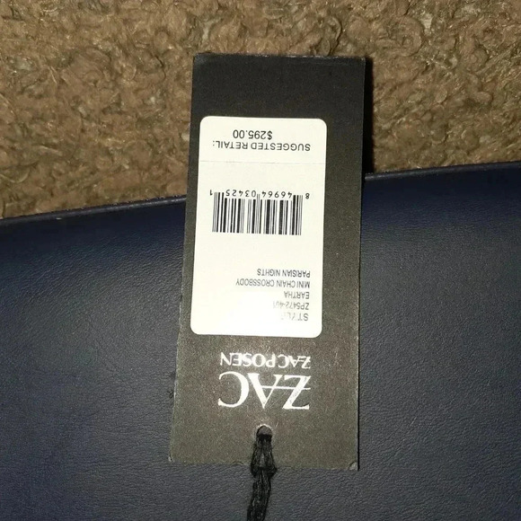 ZAC POSEN-Eartha Mini Chain Crossbody Bag-LEATHER-Parisian Nights-NWT-Dustbag - Picture 5 of 8